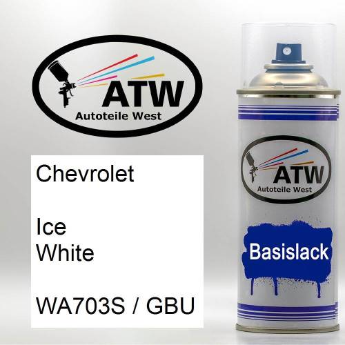 Chevrolet, Ice White, WA703S / GBU: 400ml Sprühdose, von ATW Autoteile West.